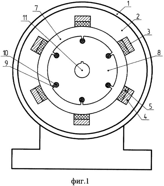 Трёхфазный асинхронный электрический двигатель (патент 2610432)