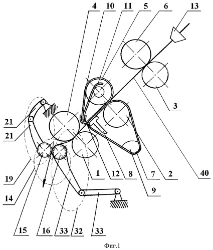 Вытяжной прибор прядильной машины (патент 2418114)