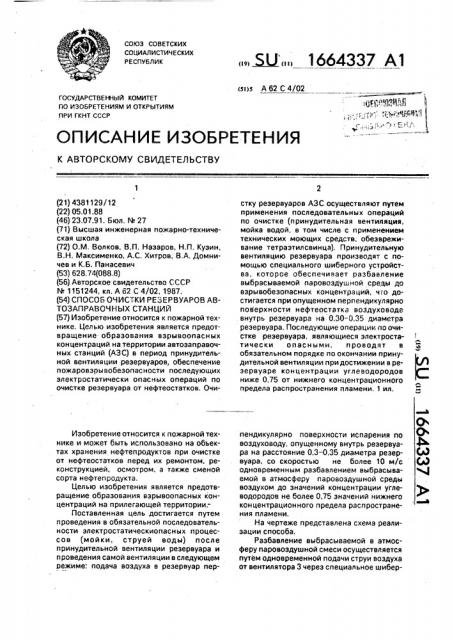 Способ очистки резервуаров автозаправочных станций (патент 1664337)