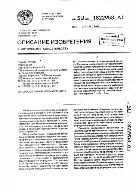 Способ облучения материалов (патент 1822953)