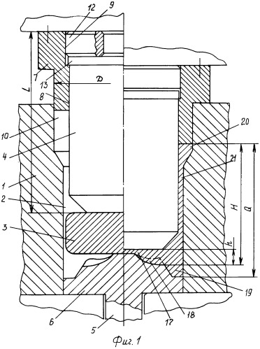 Инструмент для объемной штамповки чаши-полуфабриката колеса транспортного средства (патент 2257279)