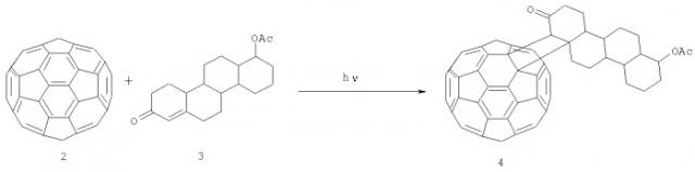 Способ получения холестерил циклопропа[1,9](c60-ih)[5,6]фуллерен-3'-карбоксилата (патент 2447018)