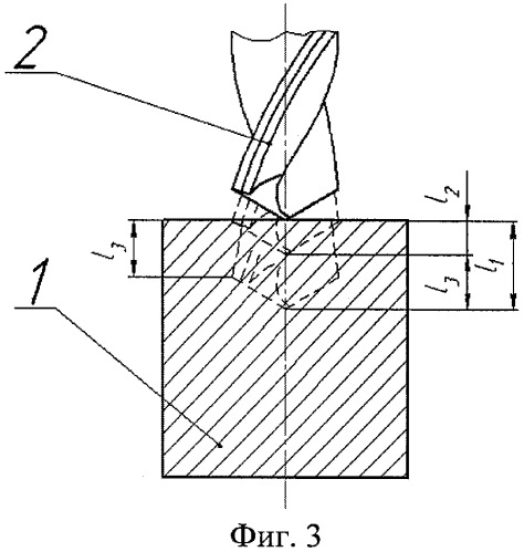 Способ определения длины участка касания ленточками концевого инструмента поверхности обрабатываемого отверстия в процессе резания (патент 2395372)