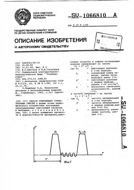 Способ уплотнения строительных смесей (патент 1066810)