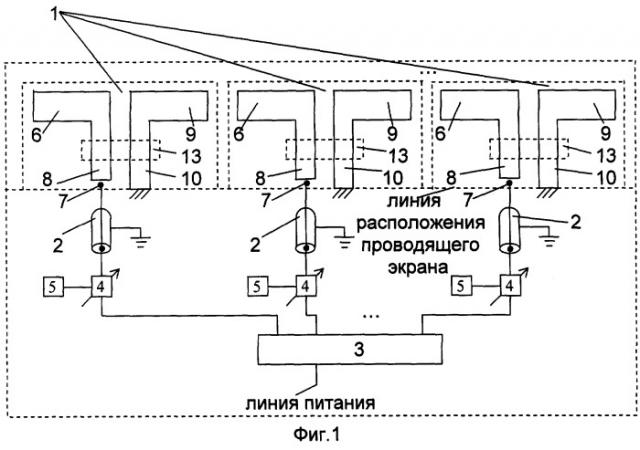 Линейная вибраторная фазированная антенная решетка (патент 2264009)