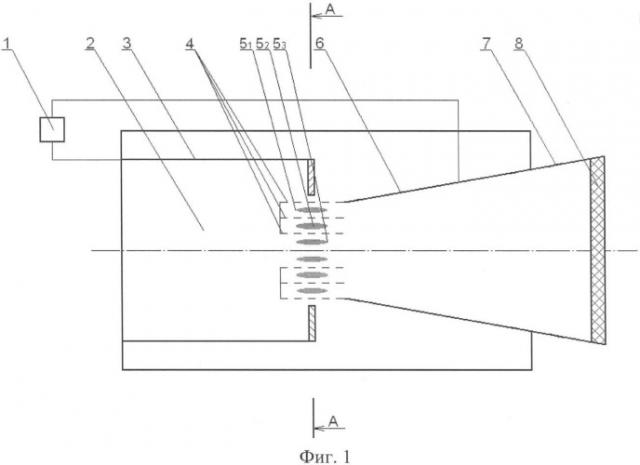 Виркатор с радиальным сходящимся пучком (патент 2352014)