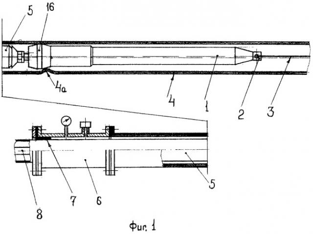 Способ введения плети пластмассовых труб в восстанавливаемый трубопровод и устройство с вибратором для осуществления способа (патент 2308637)