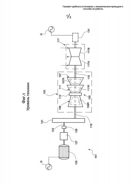 Газовая турбина в установках с механическим приводом и способы ее работы (патент 2659603)