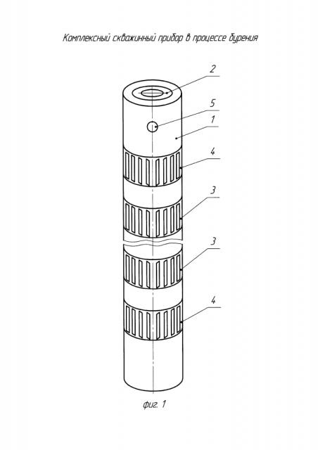 Комплексный скважинный прибор для исследования скважин в процессе бурения (патент 2595278)