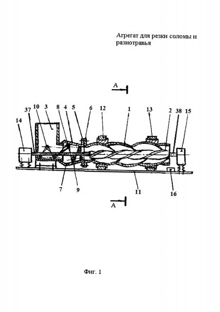 Агрегат для резки соломы и разнотравья (патент 2626634)