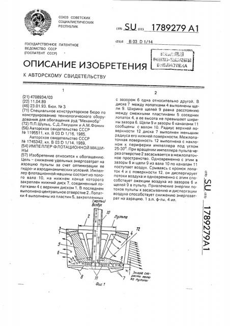 Импеллер флотационной машины (патент 1789279)