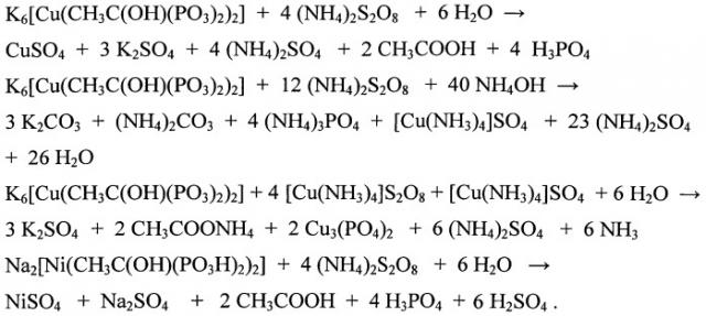 Способ разрушения аниона 1-гидроксиэтан-1,1-дифосфоновой кислоты в отходах производства (патент 2500629)