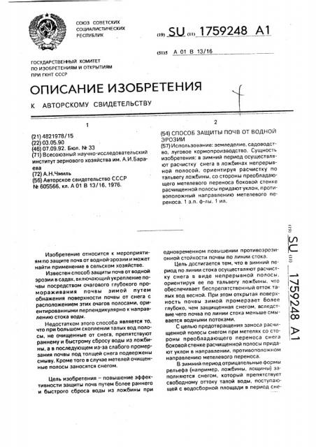 Способ защиты почв от водной эрозии (патент 1759248)