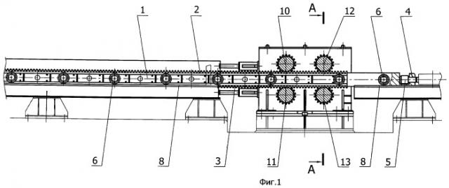 Устройство для перемещения с регулируемой скоростью длинной оправки прокатного стана (патент 2450875)