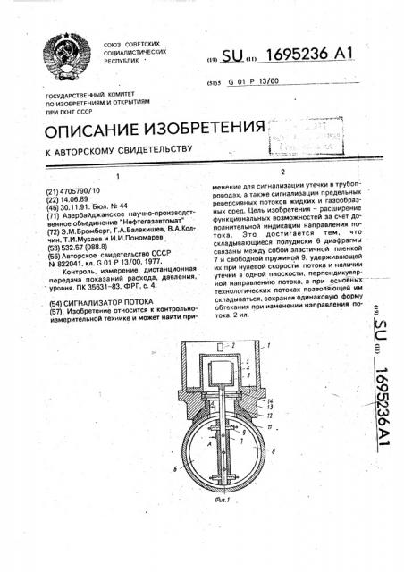 Сигнализатор потока (патент 1695236)