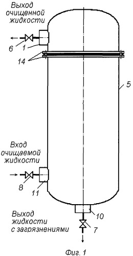 Мембранное устройство для очистки жидкости (патент 2443457)