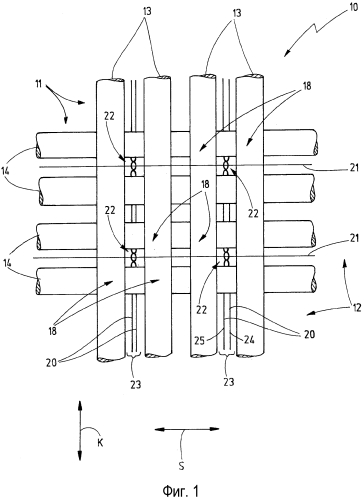 Ткань для применения в композитных материалах и способ изготовления ткани и элемента из композитного материала (патент 2587554)