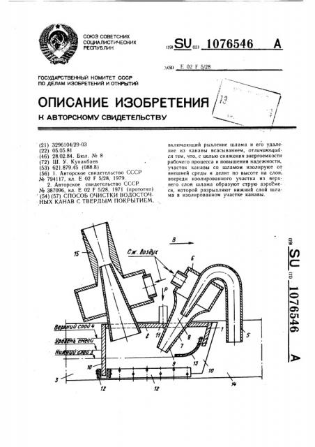 Способ очистки водосточных канав с твердым покрытием (патент 1076546)