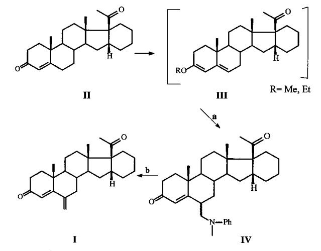 Способ получения 6-метилено-16α,17α-циклогексанопрегн-4-ен-3,20-диона (патент 2566366)
