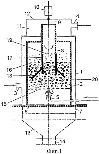 Камера для проведения тепломассообмена между диспергированными частицами и газообразной средой (патент 2523486)