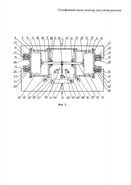 Сильфонный насос-дозатор - регулятор расхода (патент 2636949)