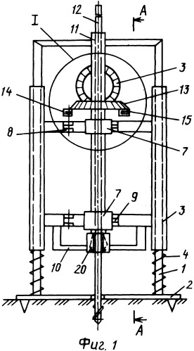 Устройство для ввертывания в грунт заземлителей из круглой стали (патент 2303105)
