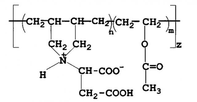 Сополимер на основе n,n-диаллиламинобутандиовой кислоты и винилацетата (патент 2537395)