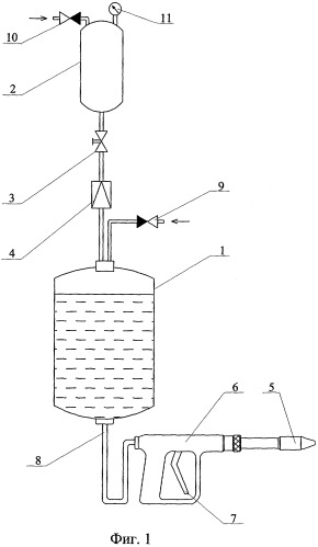 Переносная установка пожаротушения и распылитель жидкости (патент 2254155)