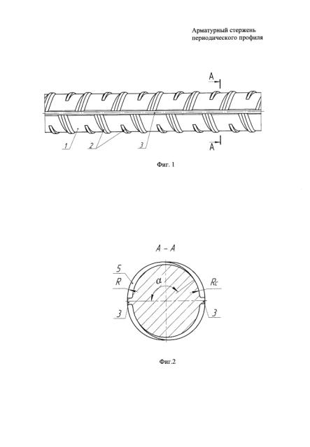 Арматурный стержень периодического профиля (патент 2602251)