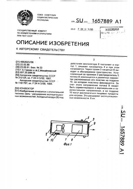 Конвектор (патент 1657889)