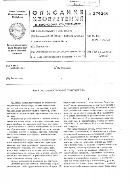 Патент ссср  274246 (патент 274246)