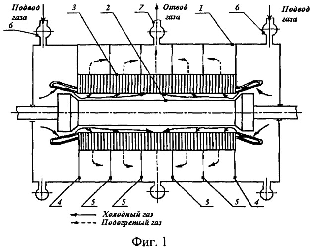Генератор электрического тока с разомкнутой системой газового охлаждения (патент 2303324)