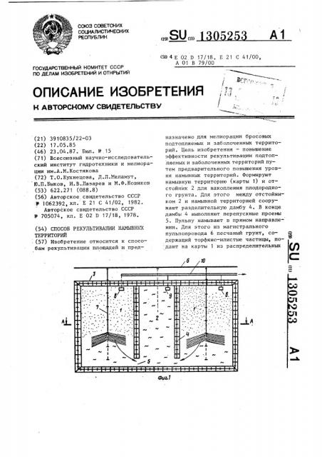 Способ рекультивации намывных территорий (патент 1305253)