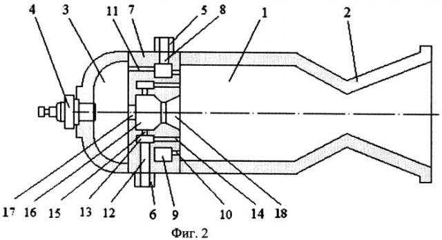 Камера ракетного двигателя малой тяги (рдмт), работающего на двухкомпонентном несамовоспламеняющемся газообразном топливе (варианты) (патент 2369766)