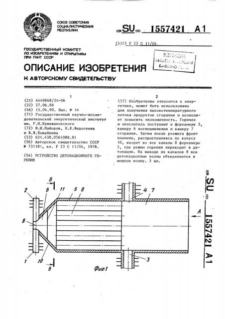 Устройство детонационного горения (патент 1557421)