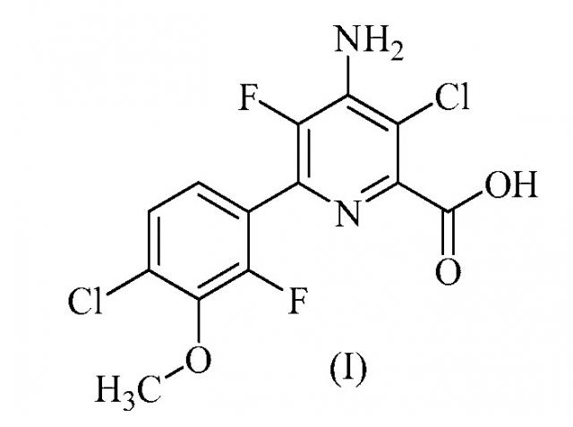 Гербицидные композиции, содержащие 4-амино-3-хлор-5-фтор-6-(4-хлор-2-фтор-3-метоксифенил)пиридин-2-карбоновую кислоту (патент 2629217)