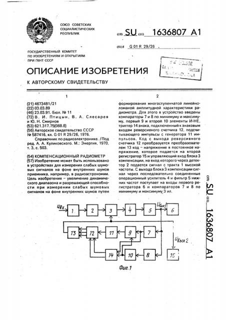 Компенсационный радиометр (патент 1636807)