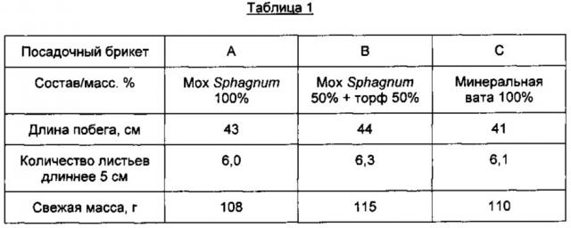 Конструкции субстратов для выращивания растений на основе мха sphagnum и способ их получения (патент 2656551)