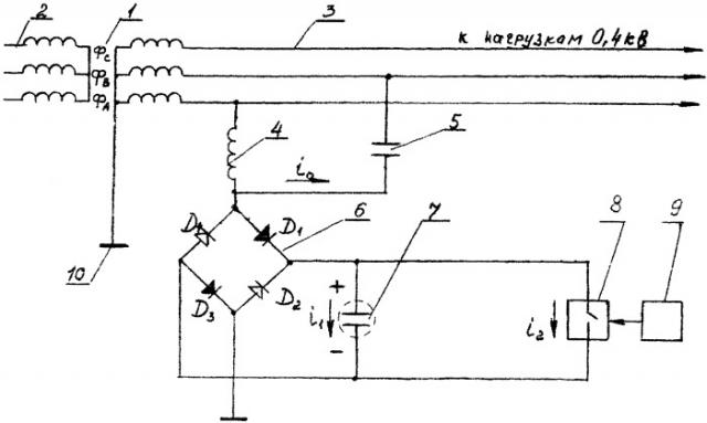 Генератор гутина к.и. и цагарейшвили с.а. ввода токов сигналов в трехфазную линию электропередачи 0,4 кв по схеме "фаза"-"фаза" с источником питания "фаза"-"земля" (патент 2424613)