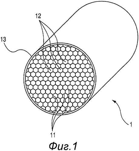 Сотовый носитель с гексагональными ячейками и сотовый катализаторный блок с гексагональными ячейками (патент 2434147)
