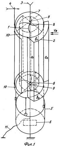 Роторный ветродвигатель (патент 2314433)
