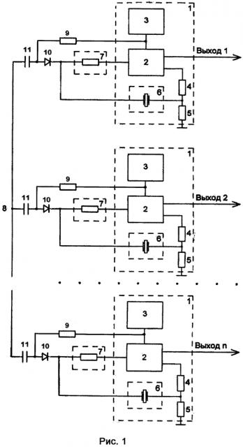 Многоканальный кварцевый генератор (патент 2628234)
