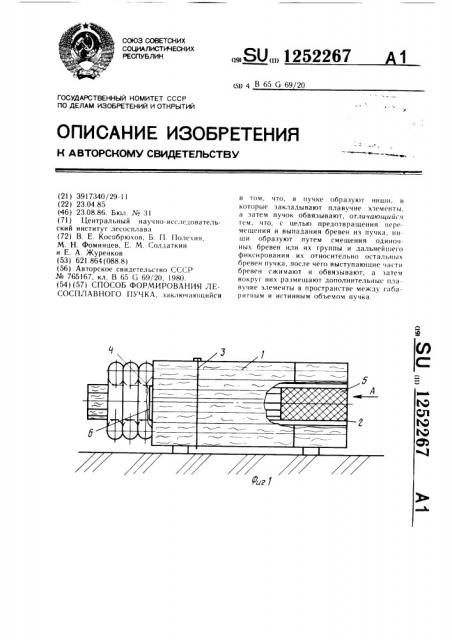 Способ формирования лесосплавного пучка (патент 1252267)