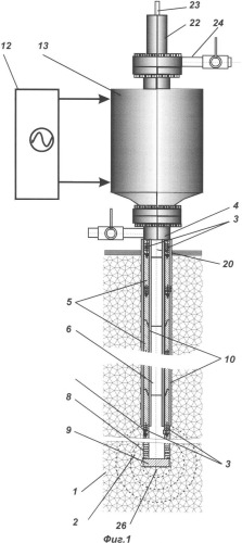 Способ повышения нефтеотдачи и устройство для его осуществления (патент 2361071)