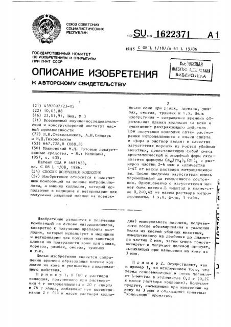 Способ получения коллодия (патент 1622371)