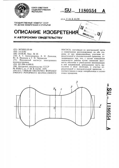 Гибкая оболочка форвакуумного роторного безмасляного насоса (патент 1180554)