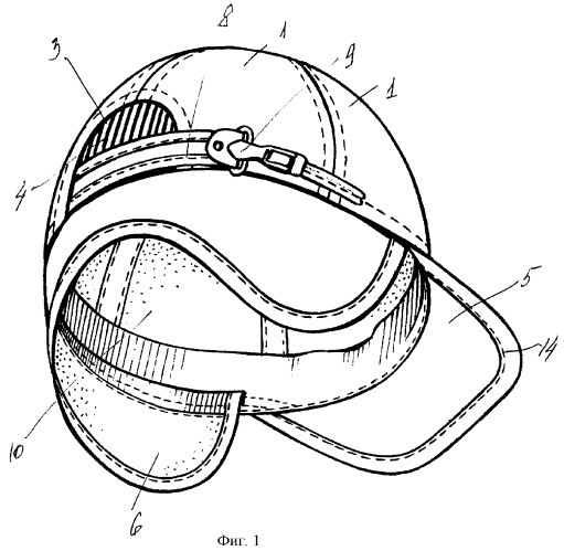 Головной убор типа "бейсболки" и способ его изготовления (патент 2266695)