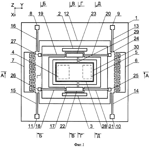 Интегральный микромеханический гироскоп на основе углеродных нанотрубок (патент 2304273)
