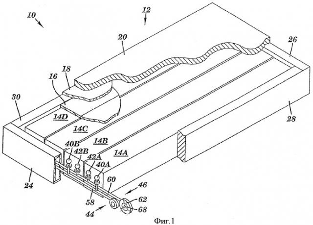 Надувное амортизирующее устройство с системой трубопроводов (патент 2362471)