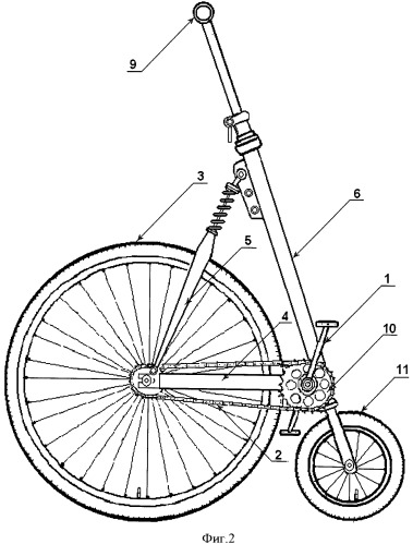 Велосипед-педальник (патент 2513178)